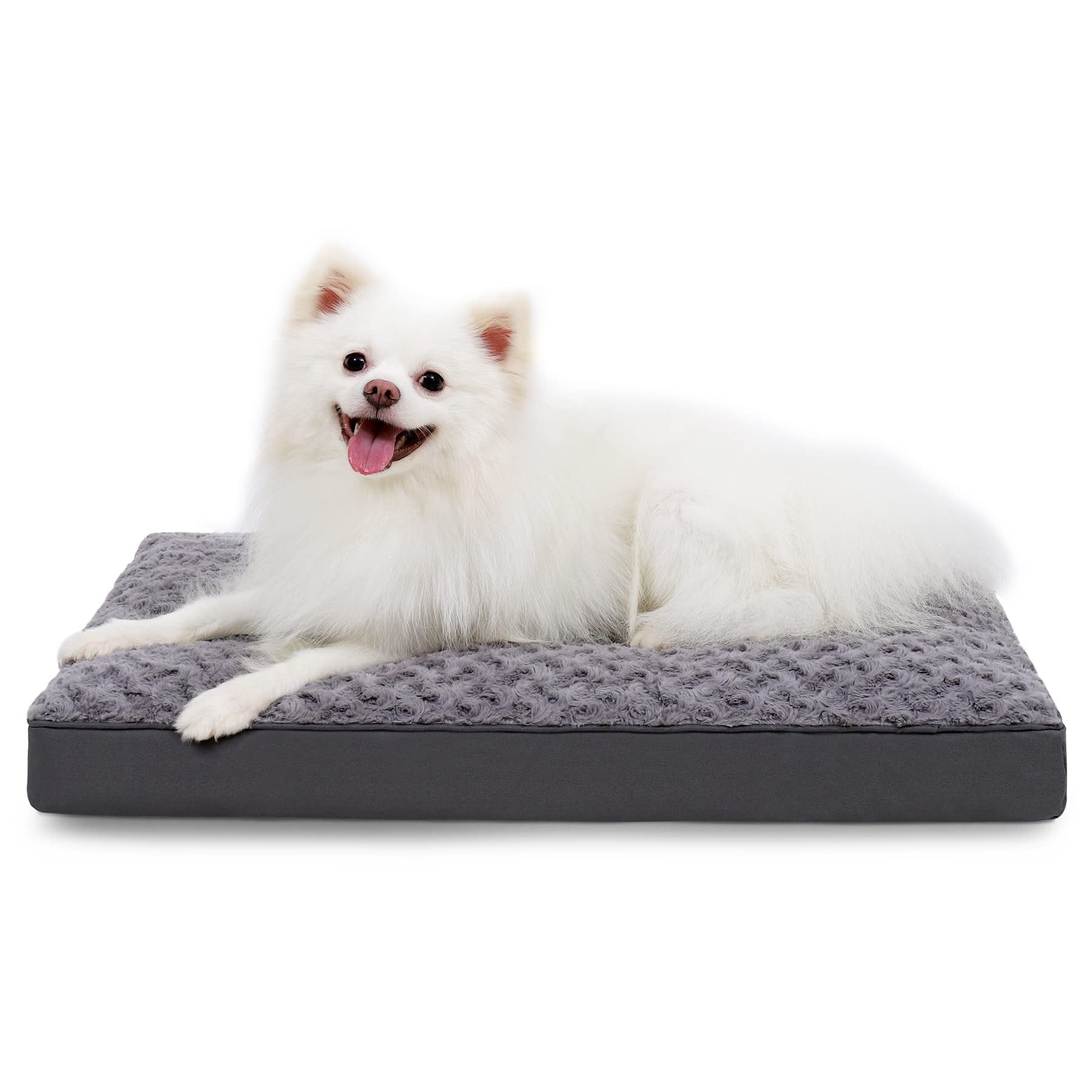 Egg-Crate Foam Orthopedic Dog Beds for Crate with Removable Washable Cover
