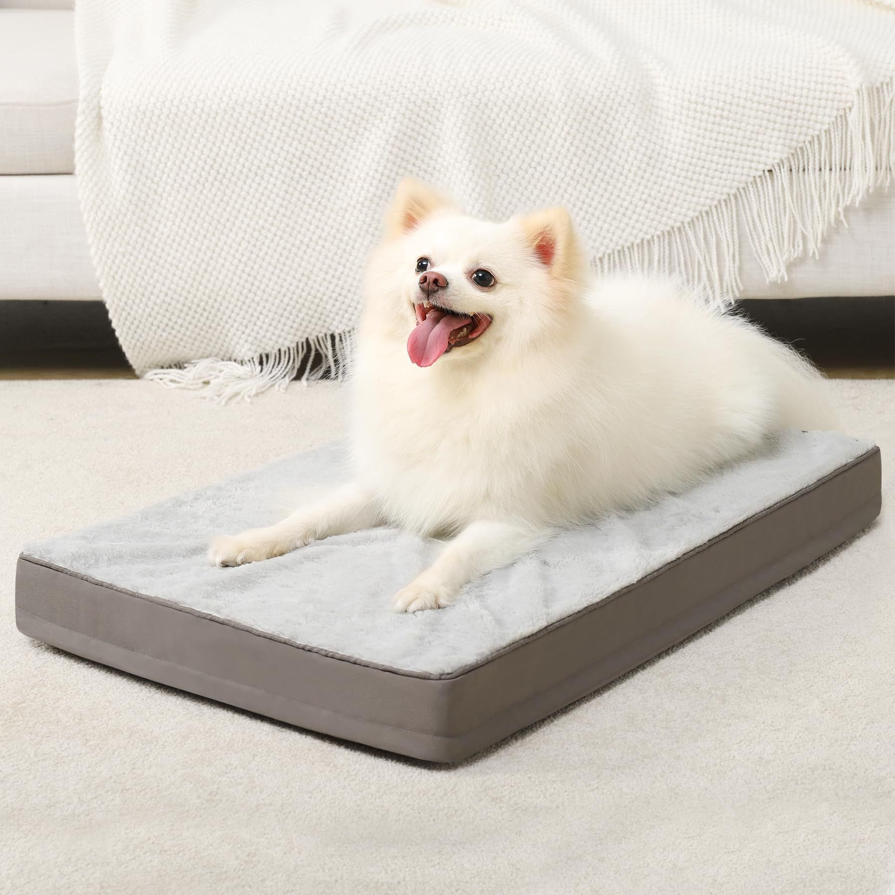 Deluxe Plush Washable Orthopedic Dog Crate Bed