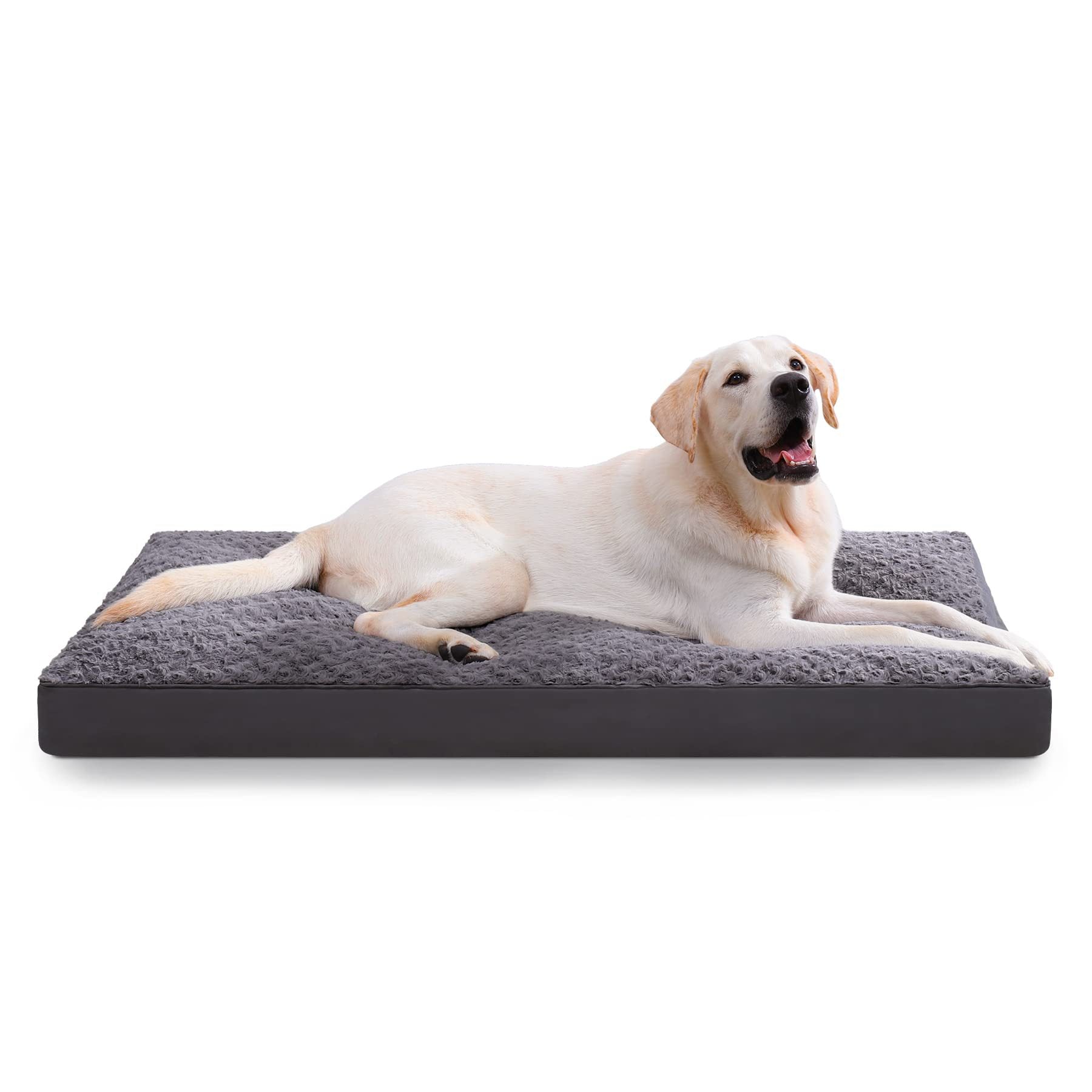 Egg-Crate Foam Orthopedic Dog Beds for Crate with Removable Washable Cover