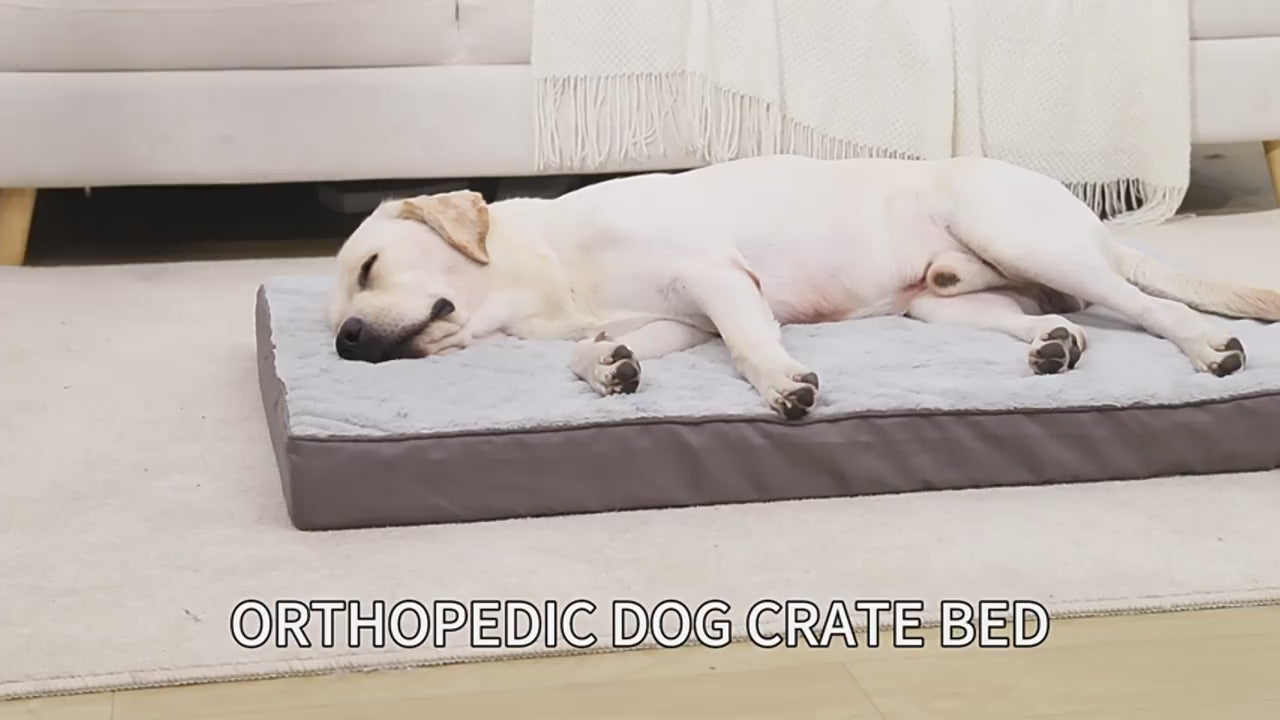 Deluxe Plush Washable Orthopedic Dog Crate Bed