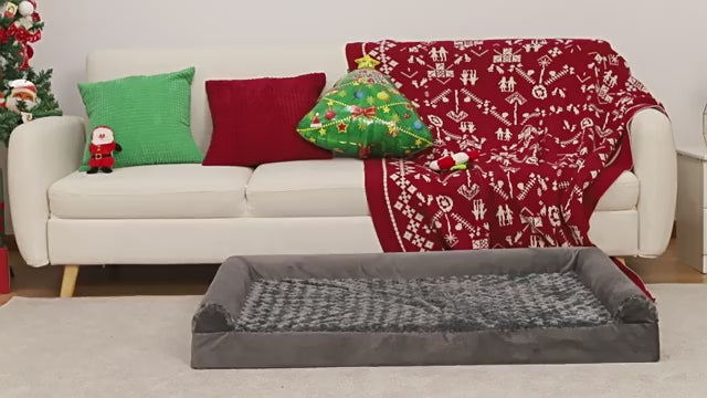 U Shape Memory Foam Orthopedic Dog Couch Bed